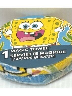 Nickelodeon SpongeBob SquarePants Magic Expanding Towel Compressed Novelty Fun